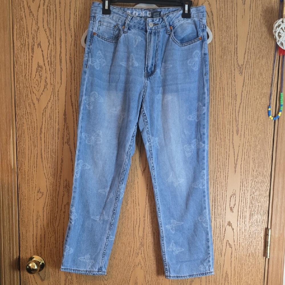 Juniors Blue Straight Leg Jeans
